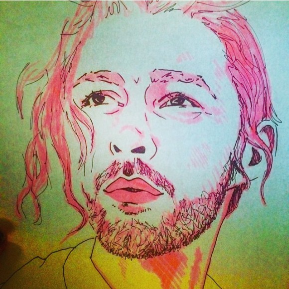 I also did a quick drawing of @hozier for another homework assignment 