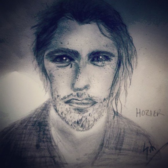 mn,i couldn't draw well. Hozier is amazing. Huge fan! #fanArt #hozier #pencil_sketch #filter 