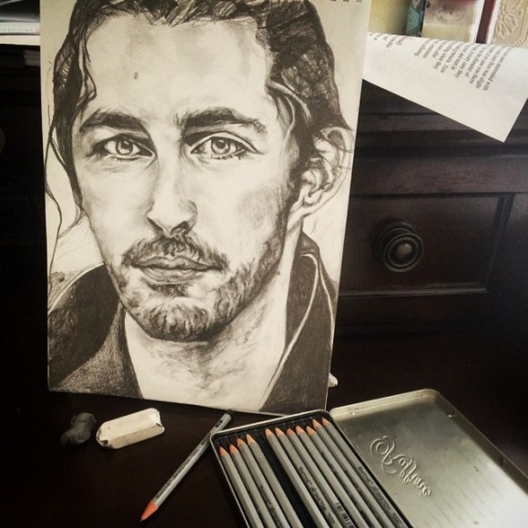 From my desk today. #hozier #graphite #freehand