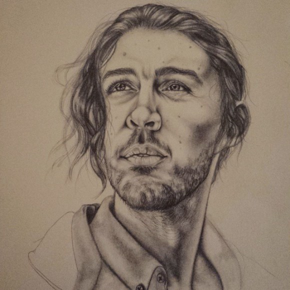 Really want to call this one finished, but I'm really just calling my night finished. Close enough. This is my second favorite Irish man right here #Hozier #draw #graphite #realism 