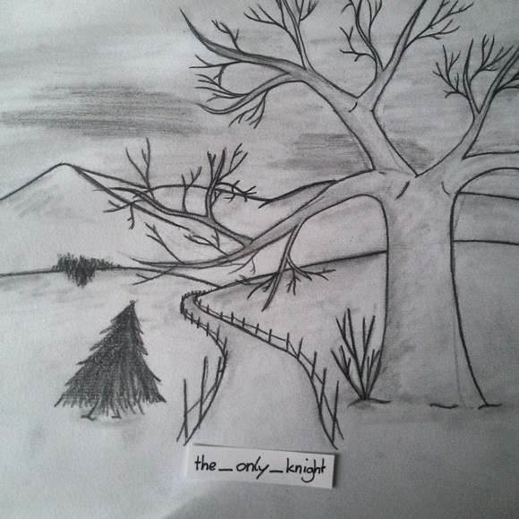 #nature #tree #trail #path #want #to #get #away #world #planet #just #annoying #wanna #leave #depressed #sad #depression #art #scetch #drawing Don't feel really good at the moment...emoji listening to #takemetochurch #hozier and #madworld #garyjules