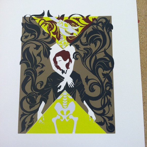 Latest print, used Hozier's "In a Week" #screenprint #cca #hozier #inaweek #andrewbyrne #prints