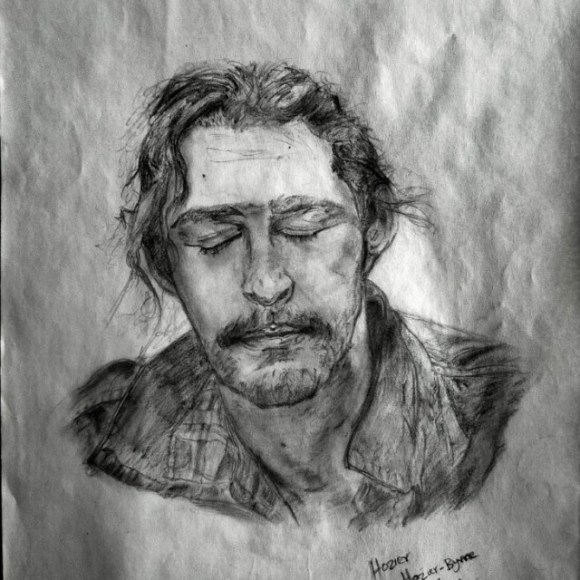Hozier sketch everybody, this dude makes good music, love 'take me to church'. Drawn with just a dying HB pencil, cotton bud, and a tikky 20 eraser given to me by @shinobiben