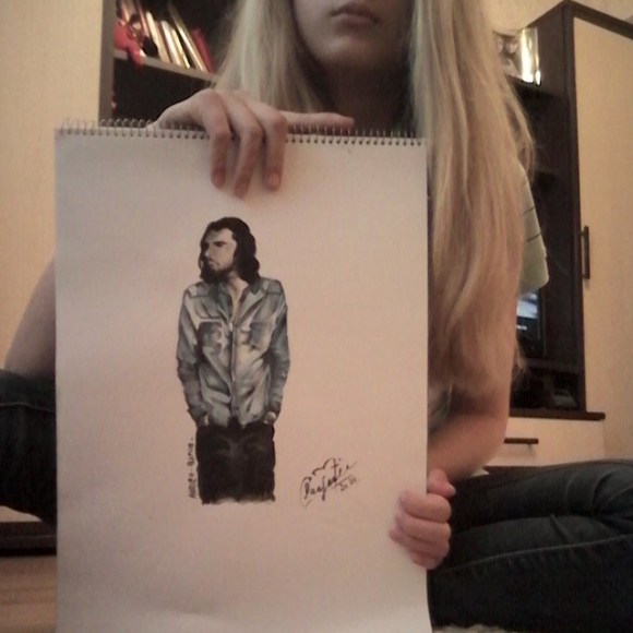 The lovely artist and her work. 