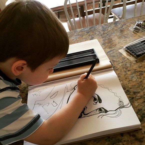 Mary started it, he is finishing it.  SPEECHLESS