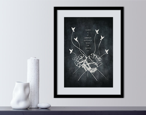 Take Me To Church / Hozier - Music Lyric Art Print, home decor, wall art, modern art, gift idea, gift for him, anniversary, inspirational