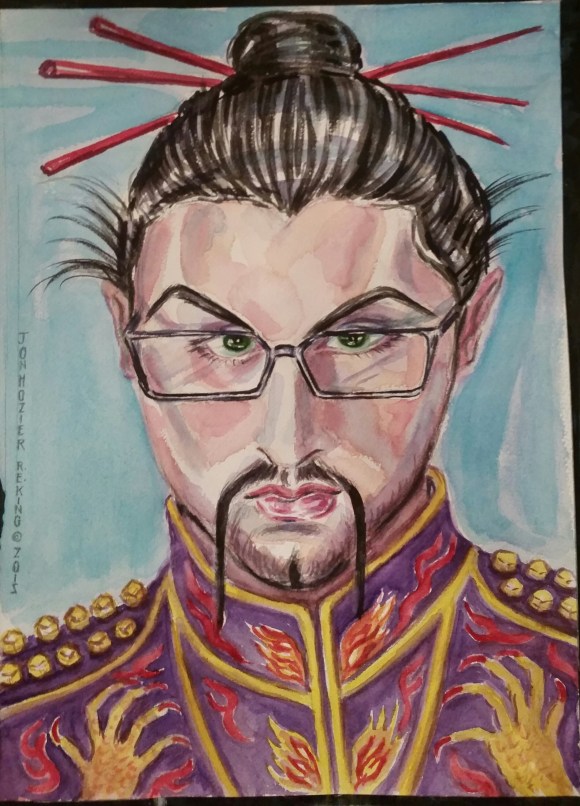 Jon Hozier Byrne  as an  Imperial Samurai Warrior  ...Arsonist Lullaby  kept ringing in my ears because of his embroidered  fire  ... & dragons signifying The Emperor but also demons. ...."All you have is your fire ....Don't you ever tame your demons, always keep them on a leash. 